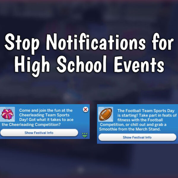 Stop Notifications for High School Events