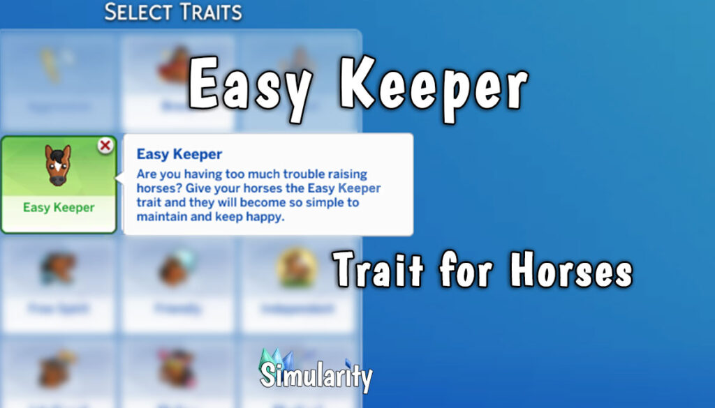 Easy Keeper Horse Trait