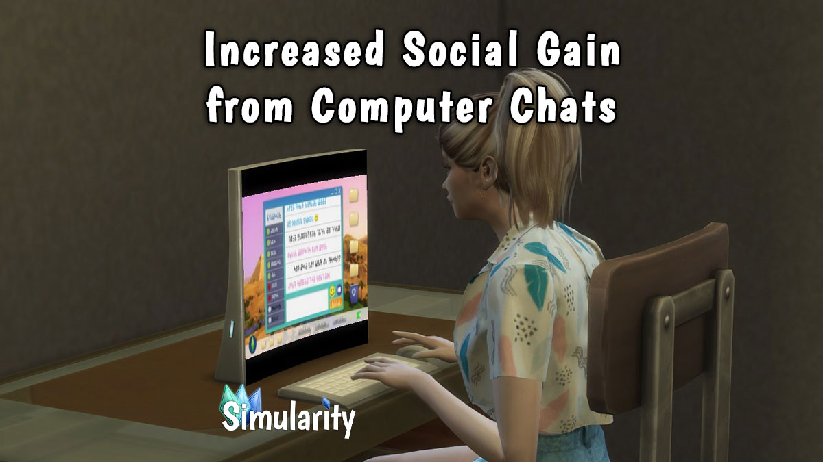 Increased Social Gain from Computer Chats