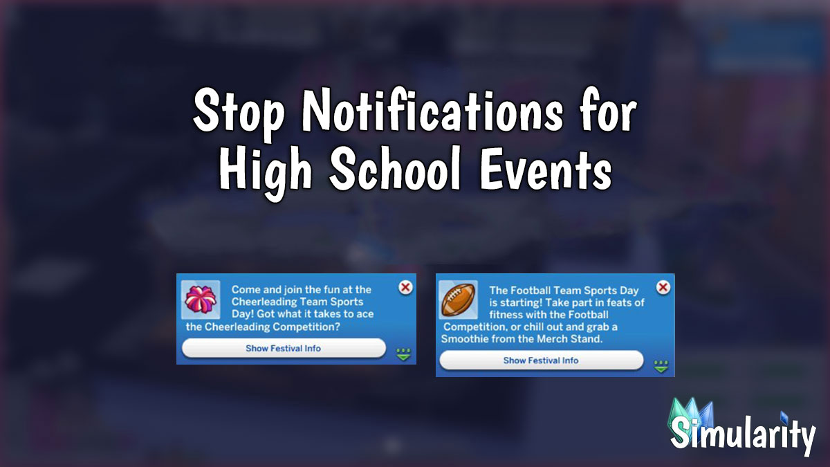 Stop Notifications for High School Events